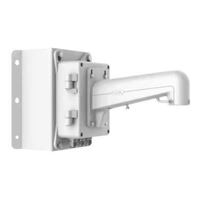 Soporte de Esquina para Domo PTZ / Caja de Conexiones Integrada / Carga 10 kg / Aluminio y Acero / 176.8 x 194 x 417.8 mm