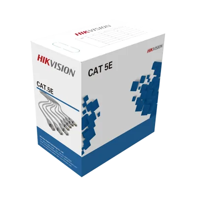 Bobina de Cable UTP 305 Metros (1000 Pies) / Cat5E (25 AWG) / Color Gris / PVC (CMX) / Uso en Interior / 100% Cobre / Aplicaciones de CCTV y Redes de Datos