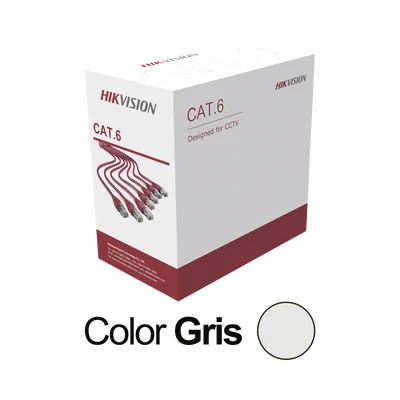 Bobina de cable UTP / Cat6 / 23 AWG / 1000 pies (305 m) / PVC CM / Interior / 100% Cobre / 250 MHz