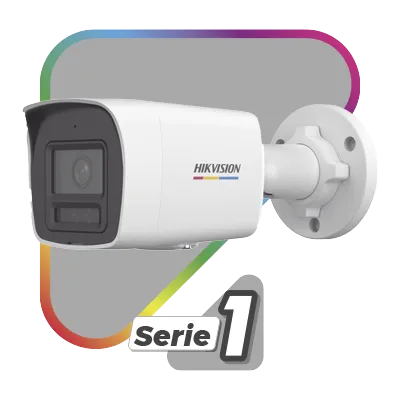 Cámara Bala IP / 2 Megapixel / Dual Light 30 m (98.4 ft) / ColorVu 0.001 Lux / Lente 2.8 mm / 115° FOV / IP67 / PoE