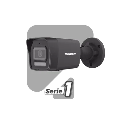 Cámara Bala IP / 4 Megapixel / Dual Light 30 m (98.4 ft) / Lente 2.8 mm / 98° / Audio / IP67 / PoE