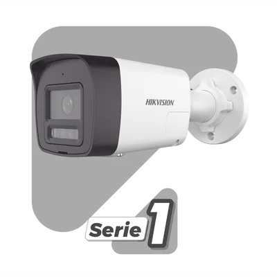 Cámara Bala IP / 4 Megapixel / Dual Light 30 m (98.4 ft) IR + 20 m (65.6 ft) Luz Blanca / Audio Bidireccional / AcuSense Lite / IP67 / PoE