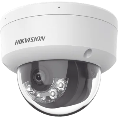 Cámara Domo IP / 2 Megapixel / Dual Light 30 m (98.4 ft) / AcuSense Lite / Micrófono Integrado / IK08 / IP67 / PoE
