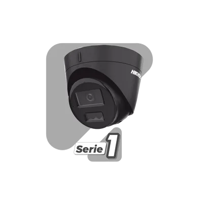 Cámara Turret IP / 4 Megapixel / Dual Light 30 m (98.4 ft) / WDR 120 dB / AcuSense Lite / IP67 / PoE / Micrófono Integrado