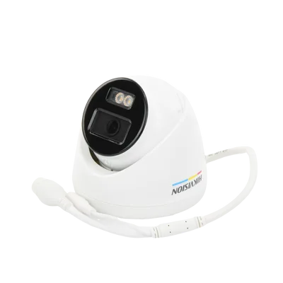 Turret IP 4 Megapixel / Imagen a Color 24/7 / PoE / Lente 2.8 mm / Luz Blanca 30 mts / Exterior IP67 / WDR 120 dB / H.265+ / ONVIF