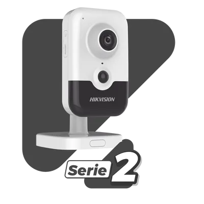 Cámara Cubo IP / 4 Megapixel / Lente 2.8 mm / IR EXIR 10 m (32.8 ft) / Sensor PIR 8 m (26.2 ft) / WDR 120 dB / PoE / Audio Bidireccional