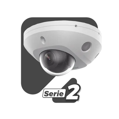 Mini Domo IP / 4 Megapixel / Dual Light 30 m (98.4 ft) / WDR 120 dB / IP67 / PoE / MicroSD 512 GB