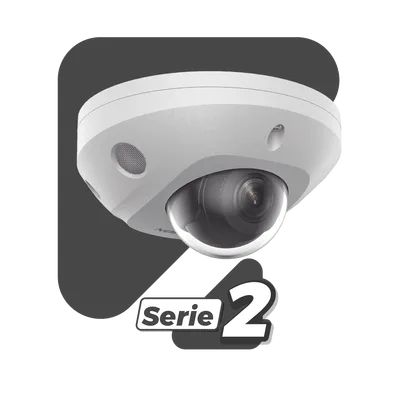 Mini Domo IP / 6 Megapixel / Dual Light 30 m (98.4 ft) / AcuSense / WDR 120 dB / IP67 IK8 / PoE
