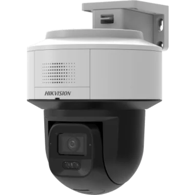 Cámara PTZ IP TandemVu / 4 Megapixel / Zoom Óptico 4X / Dual Light IR 40 m (131.2 ft) + Luz Blanca 30 m (98.4 ft) / AcuSense / Audio Bidireccional / IP66 / PoE+