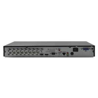 DVR 4 Megapixel / 16 Canales TURBOHD + 8 Canales IP / 1 Bahías de Disco Duro / 16 Canales de Audio / Salida de Vídeo en 4K