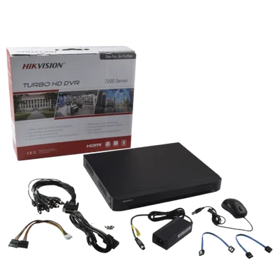 DVR 4 Megapixel / 16 Canales TURBOHD + 8 Canales IP / 1 Bahías de Disco Duro / 16 Canales de Audio / Salida de Vídeo en 4K