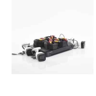 Kit de Videovigilancia TurboHD / 5 Megapixel / DVR 8 Canales / 4 Cámaras Bala con Audio / IR 30 m (98.4 ft) / IP67 / Lente 2.8 mm