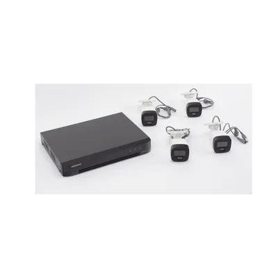 Kit TurboHD / 3K 5 Megapixel / DVR 4 Canales / 4 Cámaras Bala / Dual Light 30 m (98.4 ft) / IP67 / Micrófono Integrado / Cables 18.3 m (60 ft)