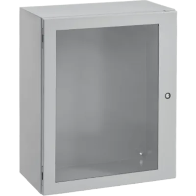 Gabinete Concept con Puerta de Ventana / 508 x 508 x 203 mm (20 x 20 x 8 in) / NEMA 4/12 / IP66 / Acero Gris Claro RAL 7035