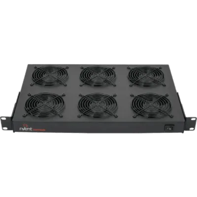 Charola con Ventiladores para Rack 19 in (48.3 cm) / 1U / 6 Ventiladores / 90W / 100-120V AC / Acero Negro RAL 9005