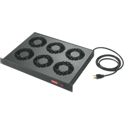 Charola con Ventiladores para Rack 19 in (48.3 cm) / 1U / 6 Ventiladores / 90W / 100-120V AC / Acero Negro RAL 9005