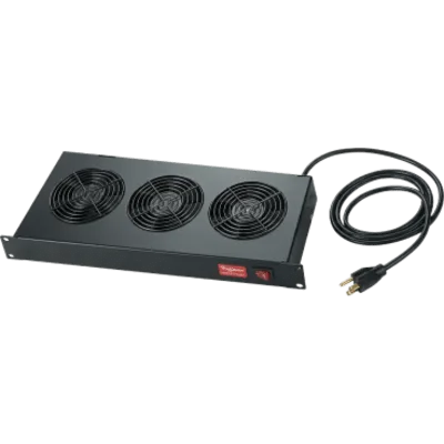 Charola con Ventiladores para Rack 19 in (48.3 cm) / 1U / 3 Ventiladores / 45W / 100-120V AC / Acero Negro RAL 9005