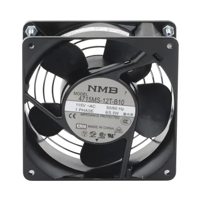 Ventilador Axial Compacto / 4 Pulgadas / 49 CFM / 115 Vca / Acero / Negro / 50,000 Horas / Protección Térmica
