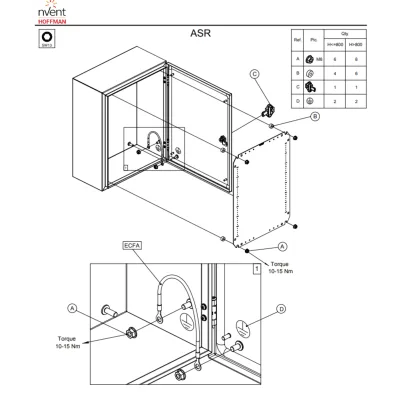Gabinete de Acero Inoxidable / IP66 / 300x200x150 mm (11.8 x 7.9 x 5.9 in) / 2 Cerraduras / Placa de Montaje 2 mm