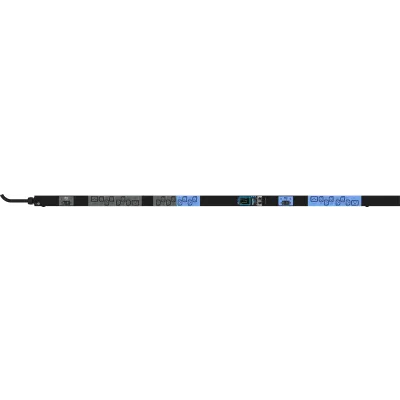 PDU Inteligente Enlogic / 24 Tomas (20) C13 + (4) C19 / 230 Vca Monofásico 32 A / 7.4 kVA / Medición y Switcheo por Toma / 2 Breakers 16 A / 0U Vertical 1.80 m (5.9 ft)