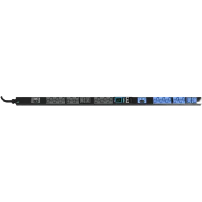 PDU Inteligente Enlogic / 24 Tomas (20) C13 + (4) C19 / 230 Vca Monofásico 32 A / 7.4 kVA / Medición por Entrada / 2 Breakers 16 A / 0U Vertical 1.49 m (4.9 ft)