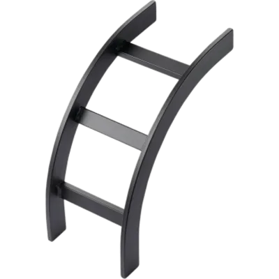 Escalerilla Curva Vertical Interior / 18 in de Ancho / Acero Tubular / Bajada / Color Negro