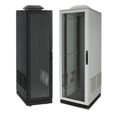 Gabinete de Telecomunicaciones ProLine V/D, 700 mm de Ancho, 800 mm de Profundidad, Ventilador Tipo 1 / Filtro 600 CFM, 42 UR, Color Gris Claro