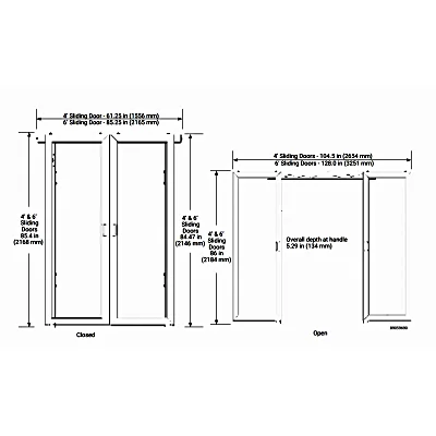 Puertas Selladas para Pasillo / 48 in (1219 mm) / Montaje Magnético sin Herramientas / Policarbonato y Acero / Negro RAL 9005