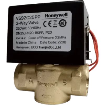 Válvula de Control Eléctrica / 2 Vías Tipo Bola / DN20 (3/4") / BSPP / 220 V CA / Sin Retorno por Resorte / Kvs 7.0 / PN20