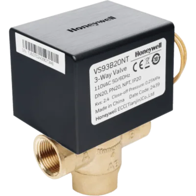 Válvula de Control Eléctrica / 2 Vías Tipo Bola / DN20 (3/4") / Actuador On/Off 3 Hilos / Sin Retorno por Resorte / 220 V CA / PN20