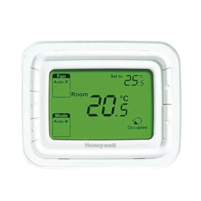 Termostato No Programable / 2 o 4 Tubos / 220 VAC / Pantalla LCD Verde / Montaje Horizontal