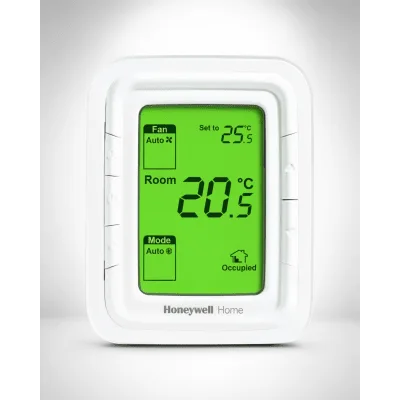 Termostato Digital / Fan and Coil 2 y 4 Tubos / 3 Velocidades / 120 VCA / Pantalla LCD Vertical / 10 a 32 °C