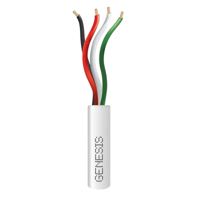 Cable para Alarma / 4 Conductores 22 AWG / Bobina 305 m (1000 ft) / Riser FT4 / Blanco