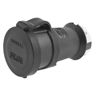 Conector Hembra con Bloqueo de Media Vuelta / 30 A / 480 V CA / 3 Polos Trifásico / NEMA L16-30R / IP66 / -40°C a 75°C / 0.350-1.150 pulg (0.029-0.096 ft)