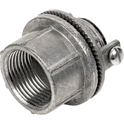 Conector Meyers de Zinc de 1" con Tornillo de Puesta a Tierra.