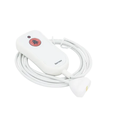 Pulsador de Cama / Antibacteriano / Botón de Alarma 20 mm / IP67 / Cable 2 m Resistente al Fuego / Braille SOS