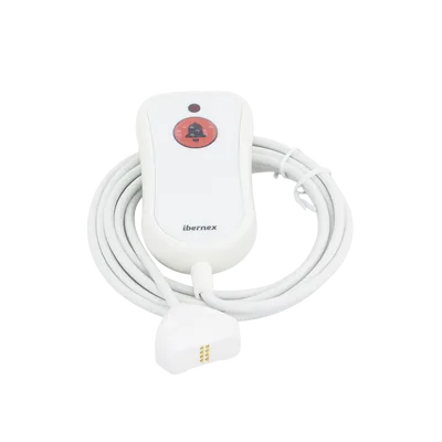 Pulsador de Cama / Antibacteriano / Botón de Alarma 20 mm / IP67 / Cable 2 m Resistente al Fuego / Braille SOS