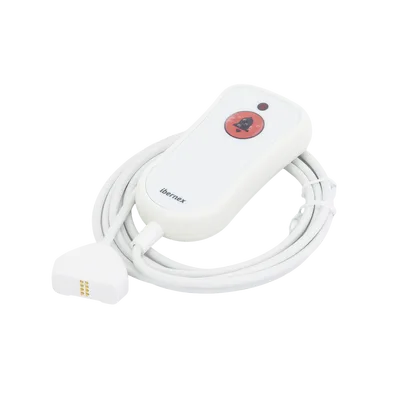 Pulsador de Cama / Antibacteriano / Botón de Alarma 20 mm / IP67 / Cable 2 m Resistente al Fuego / Braille SOS