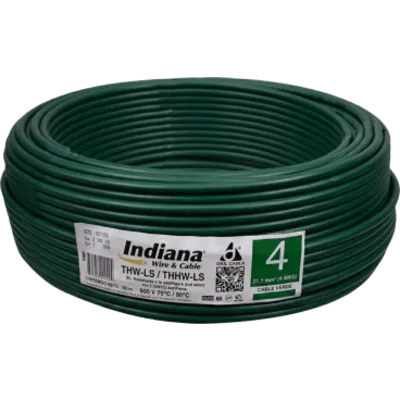 Cable Eléctrico THW-LS / Calibre 4 AWG / 19 Hilos / 33.6 mm² / 90°C / Bobina 100 m