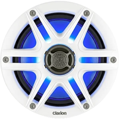 Altavoces náuticos Clarion® CMS Coaxial 6.5" / 30 W RMS / 4 ohm / 87 dB / 55 Hz-20 kHz / LED RGB / Montaje 5.00"-5.25"