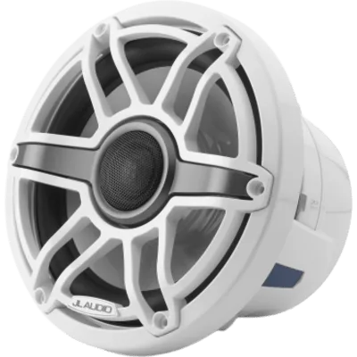 Bocinas Náuticas Coaxiales 8.8" (224 mm) / 125 W RMS / 90.5 dB / 38 Hz-20 kHz / 4 Ω / Polipropileno con Mica / Tweeter Cúpula de Seda / Rejilla Deportiva Blanca