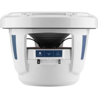 Subwoofer Náutico 8" / 200 W RMS / 4 Ω / Polipropileno Relleno de Mica / Deflector Infinito o Caja Sellada / Rejilla Clásica Blanca / Marino IPX6
