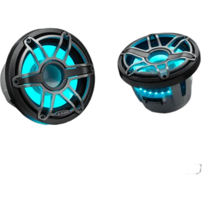 Subwoofer Náutico 8" / 200 W RMS / 4 Ω / Iluminación LED Transflective™ / Rejilla Deportiva de Titanio / Deflector Infinito o Caja Cerrada / Marino