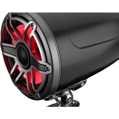 Bocina Cerrada para Torre / JL Audio M6 7.7" / Coaxial / 100 W RMS / LED Transflective™ / Rejilla Deportiva de Titanio / 45 Hz-25 kHz / 4 Ω