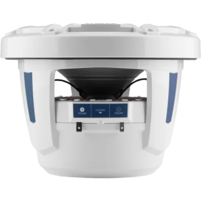 Bocinas Náuticas JL Audio M6 8.8" / Coaxial / LED Transflective / Rejilla Deportiva Blanca / 125 W RMS / 4 Ω / Respuesta 38 Hz-20 kHz / Polipropileno Relleno de Mica