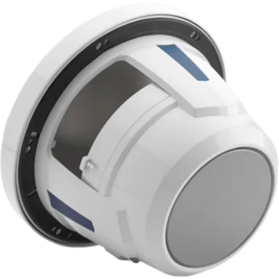 Bocinas Náuticas JL Audio M6 8.8" / Coaxial / LED Transflective / Rejilla Deportiva Blanca / 125 W RMS / 4 Ω / Respuesta 38 Hz-20 kHz / Polipropileno Relleno de Mica