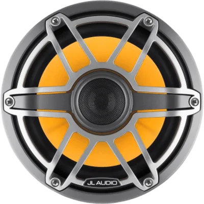 Bocinas Náuticas Coaxiales 8.8" / 125 W RMS / 90.5 dB / 38 Hz-20 kHz / 4 Ω / LED Transflective™ / Rejilla Deportiva Titanio / Marino