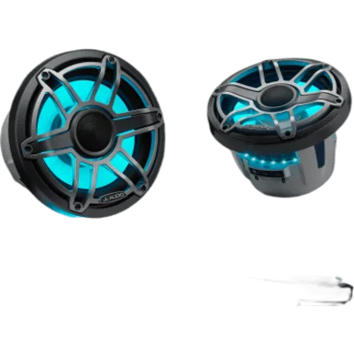 Bocinas Náuticas Coaxiales 8.8" / 125 W RMS / 90.5 dB / 38 Hz-20 kHz / 4 Ω / LED Transflective™ / Rejilla Deportiva Titanio / Marino