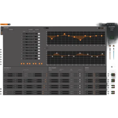 Procesador de Señal Digital (DSP) / 8 Canales de Entrada y 8 de Salida / Resolución 24 bit/48 kHz / Ajuste de Sistemas JL Audio TwK / Control de Nivel Remoto DRC-200 / Salida Óptica Toslink S/PDIF / E