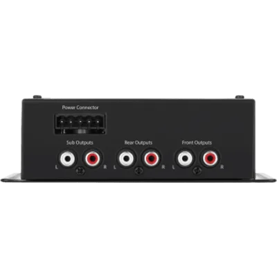 DSP para Integración OEM / 8 Canales de Entrada y 6 de Salida / Audio 24 bit/48 kHz / Ecualizador de 1/3 Octava (25-20 kHz) / Entrada 250 mV-30 V RMS / Salida RCA Estéreo No Equilibrada / Fuente Conmu